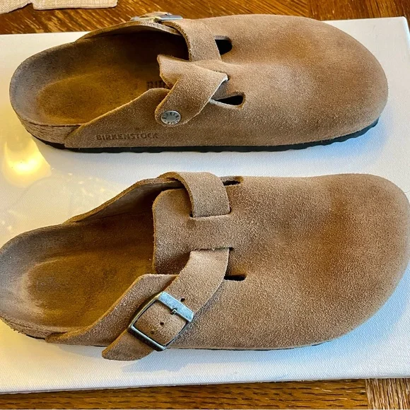 Birkenstock Tan Suede Mules - Picture 2 of 5